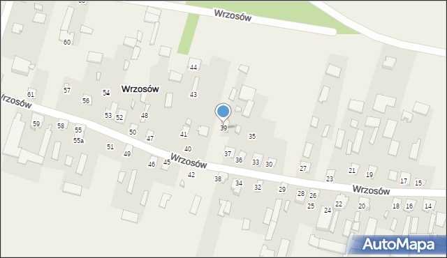 Wrzosów, Wrzosów, 39, mapa Wrzosów