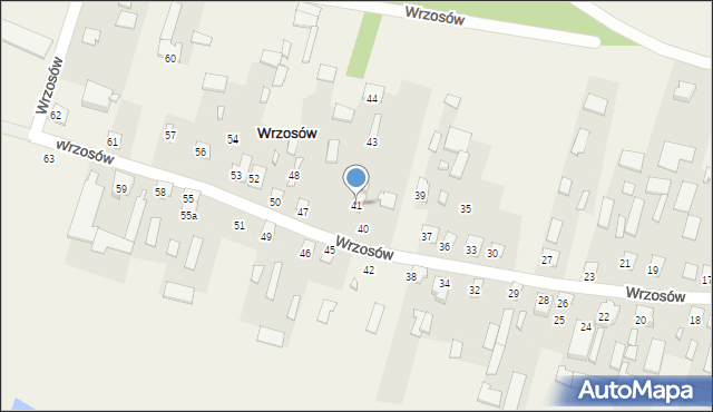 Wrzosów, Wrzosów, 41, mapa Wrzosów