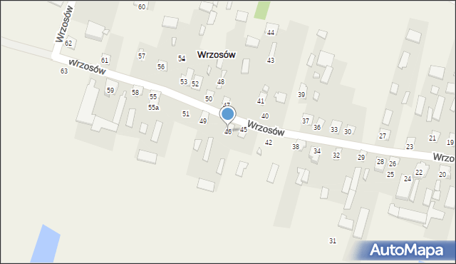 Wrzosów, Wrzosów, 46, mapa Wrzosów