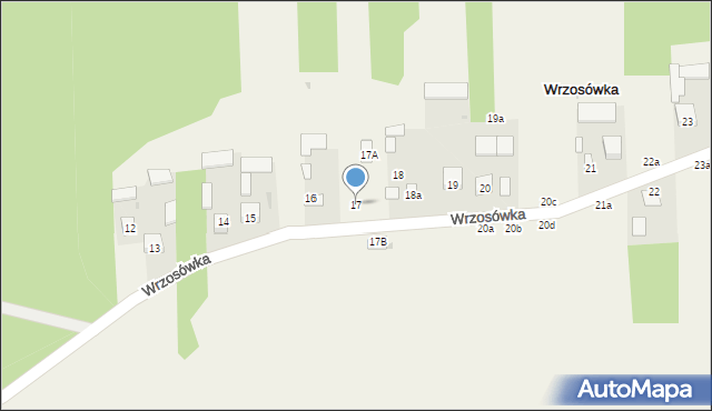 Wrzosówka, Wrzosówka, 17, mapa Wrzosówka