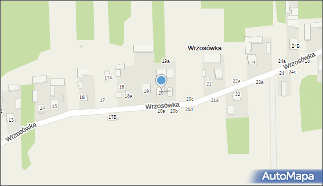 Wrzosówka, Wrzosówka, 20, mapa Wrzosówka