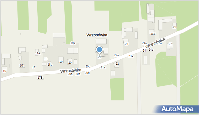 Wrzosówka, Wrzosówka, 21, mapa Wrzosówka