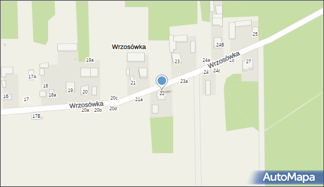 Wrzosówka, Wrzosówka, 22, mapa Wrzosówka