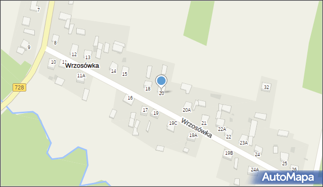 Wrzosówka, Wrzosówka, 20, mapa Wrzosówka