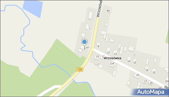 Wrzosówka, Wrzosówka, 9, mapa Wrzosówka