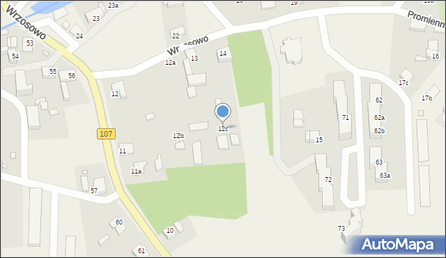 Wrzosowo, Wrzosowo, 12c, mapa Wrzosowo
