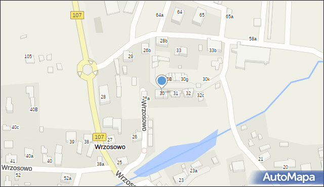 Wrzosowo, Wrzosowo, 30, mapa Wrzosowo