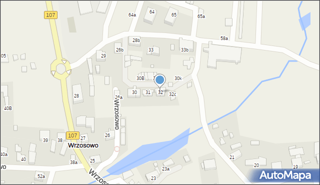 Wrzosowo, Wrzosowo, 32, mapa Wrzosowo