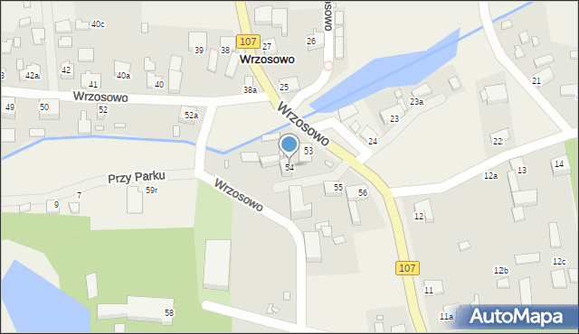 Wrzosowo, Wrzosowo, 54, mapa Wrzosowo