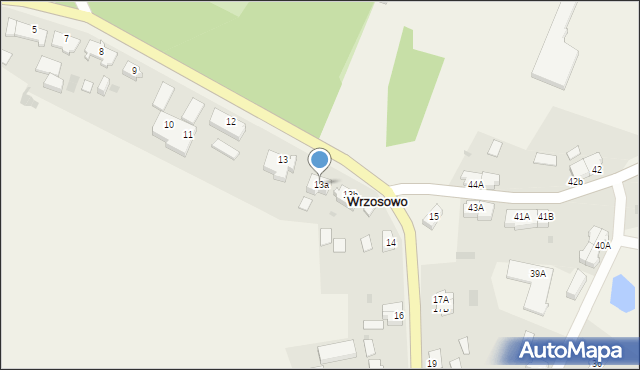 Wrzosowo, Wrzosowo, 13a, mapa Wrzosowo