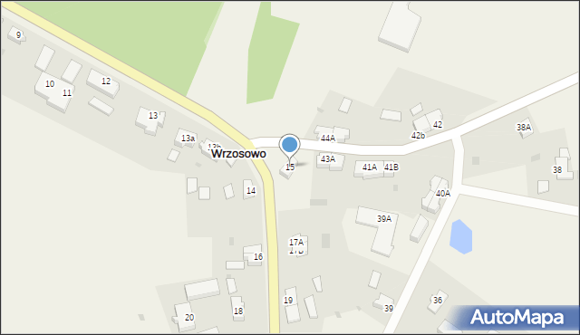 Wrzosowo, Wrzosowo, 15, mapa Wrzosowo