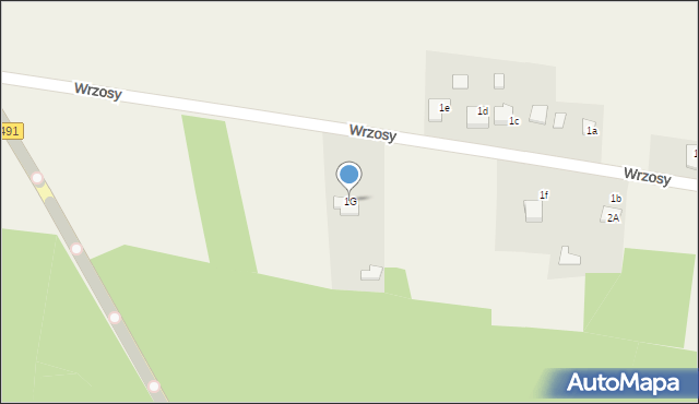 Wrzosy, Wrzosy, 1G, mapa Wrzosy