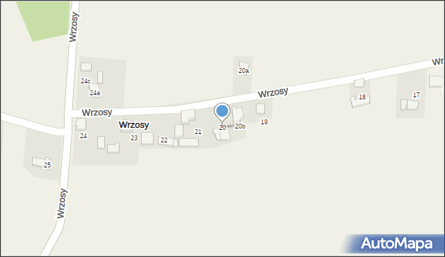 Wrzosy, Wrzosy, 20, mapa Wrzosy