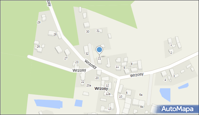 Wrzosy, Wrzosy, 21, mapa Wrzosy