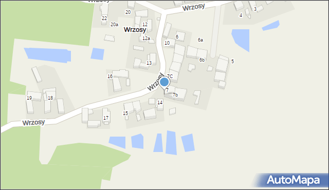 Wrzosy, Wrzosy, 7a, mapa Wrzosy