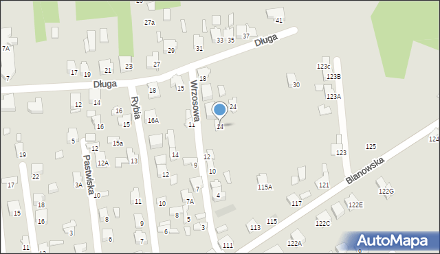 Zawiercie, Wrzosowa, 14, mapa Zawiercie