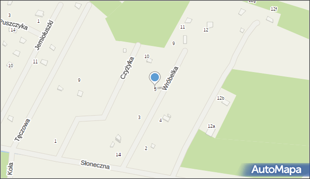 Zawiszyn, Wróbelka, 5, mapa Zawiszyn