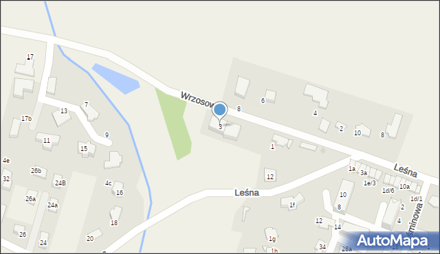 Żernica, Wrzosowa, 3, mapa Żernica