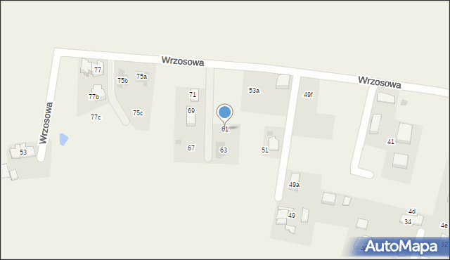 Żernica, Wrzosowa, 61, mapa Żernica