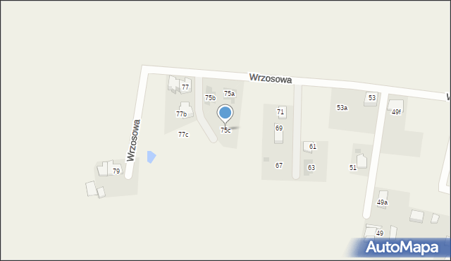 Żernica, Wrzosowa, 75c, mapa Żernica