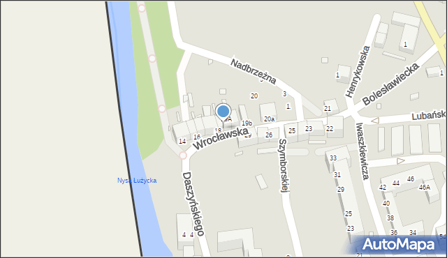 Zgorzelec, Wrocławska, 19, mapa Zgorzelec