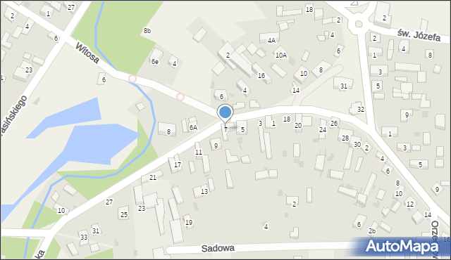 Złoty Potok, Wrzoska, mjr., 7, mapa Złoty Potok