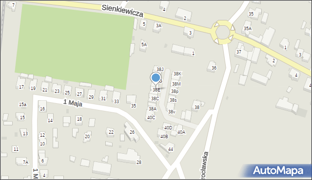 Żmigród, Wrocławska, 38E, mapa Żmigród