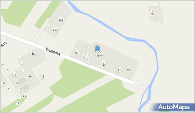 Aleksandrówka, Wspólna, 43, mapa Aleksandrówka