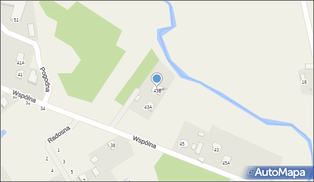 Aleksandrówka, Wspólna, 43B, mapa Aleksandrówka