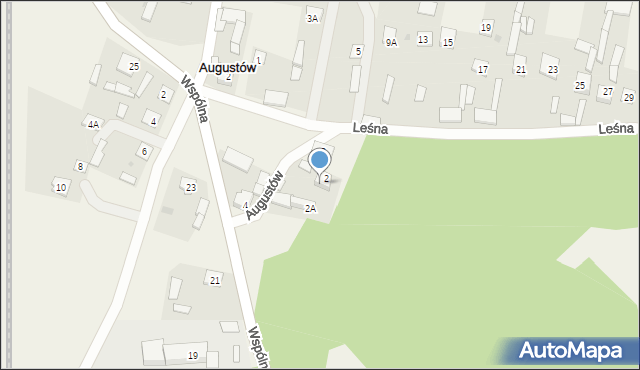 Augustów, Wspólna, 2B, mapa Augustów