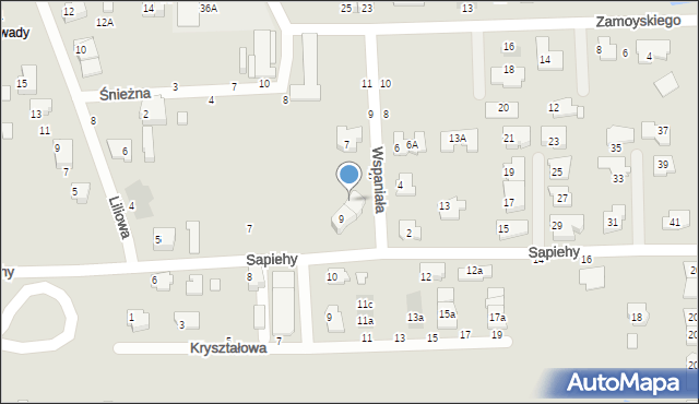 Białystok, Wspaniała, 3, mapa Białegostoku