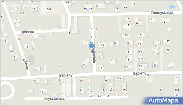 Białystok, Wspaniała, 5, mapa Białegostoku