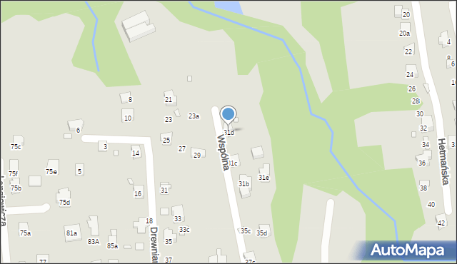 Bielsko-Biała, Wspólna, 31d, mapa Bielsko-Białej