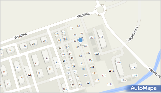 Bolszewo, Wspólna, 100, mapa Bolszewo