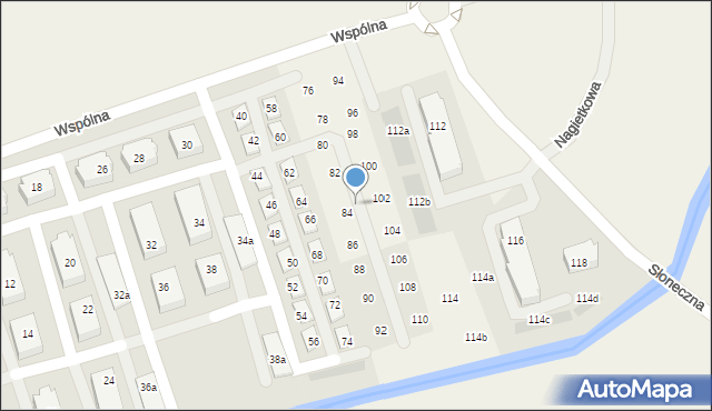 Bolszewo, Wspólna, 102, mapa Bolszewo