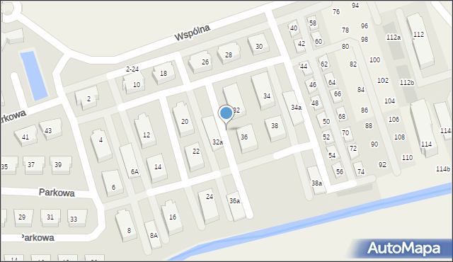 Bolszewo, Wspólna, 36, mapa Bolszewo