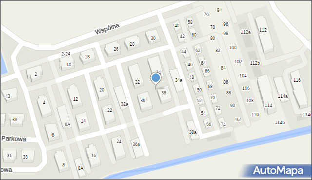 Bolszewo, Wspólna, 38, mapa Bolszewo