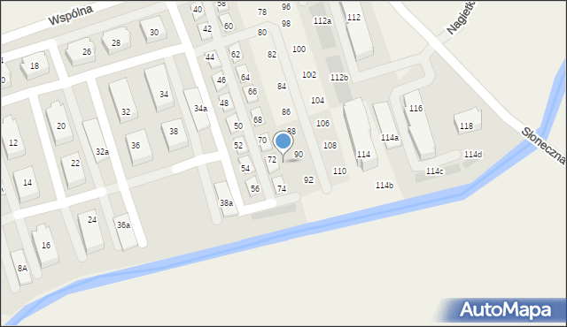 Bolszewo, Wspólna, 90, mapa Bolszewo