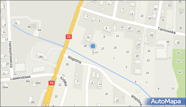 Brzozówka, Wspólna, 1, mapa Brzozówka