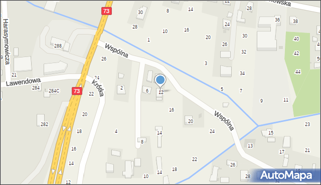 Brzozówka, Wspólna, 12, mapa Brzozówka