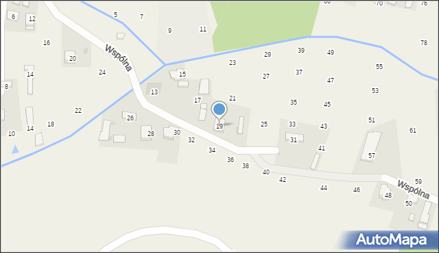 Brzozówka, Wspólna, 19, mapa Brzozówka