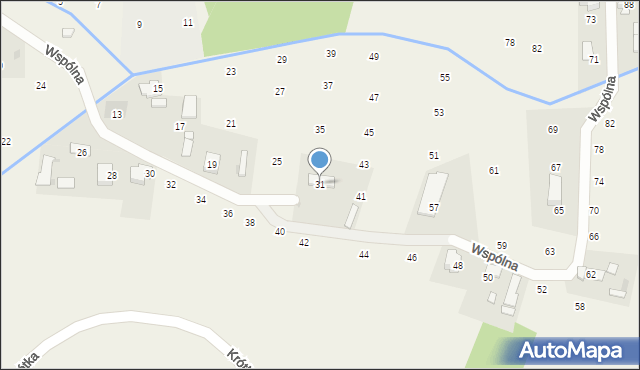 Brzozówka, Wspólna, 31, mapa Brzozówka