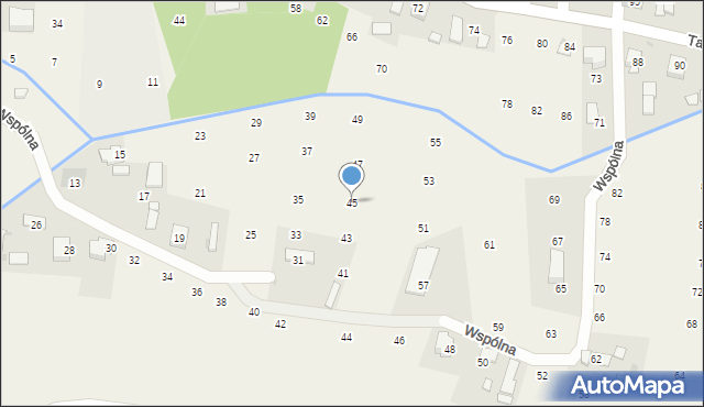 Brzozówka, Wspólna, 45, mapa Brzozówka