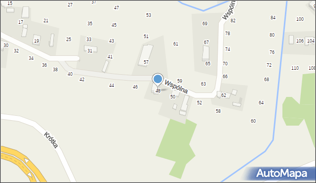 Brzozówka, Wspólna, 48, mapa Brzozówka