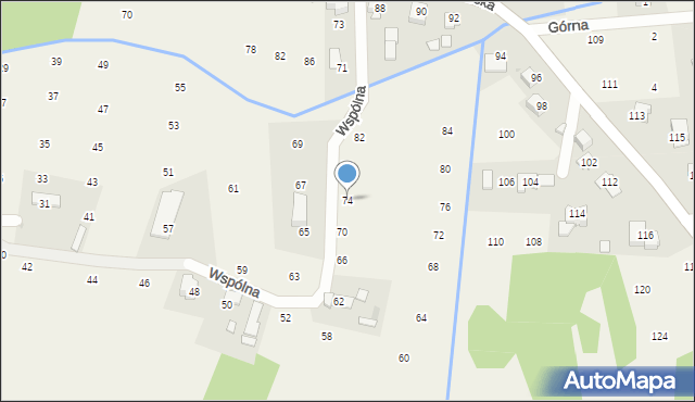 Brzozówka, Wspólna, 74, mapa Brzozówka