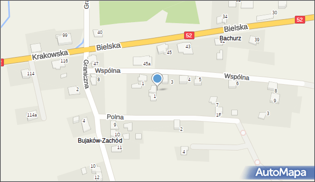 Bujaków, Wspólna, 2, mapa Bujaków