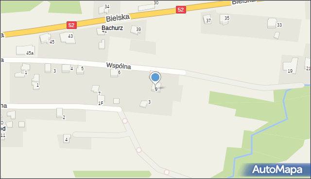 Bujaków, Wspólna, 9, mapa Bujaków