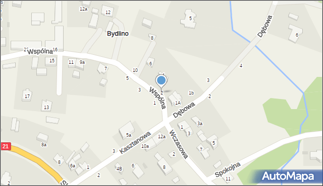 Bydlino, Wspólna, 2, mapa Bydlino