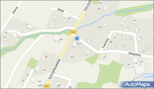 Bystra, Wspólna, 2, mapa Bystra