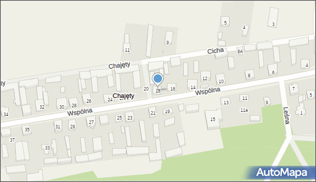 Chajęty, Wspólna, 18, mapa Chajęty